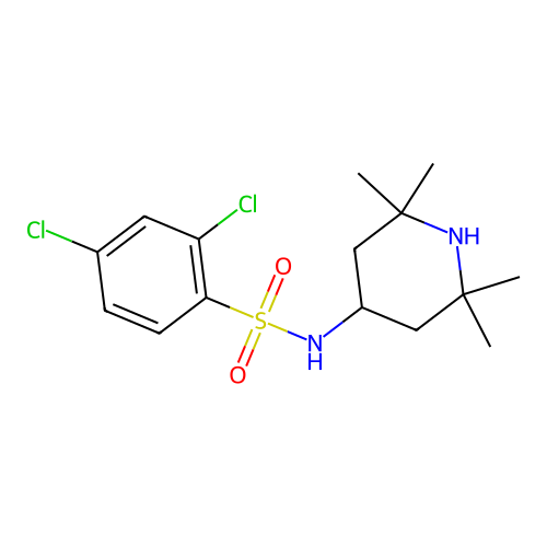 2,4-dichloro-N-(2,2,6,6-tetramethylpiperidin-4-yl)benzenesulfonamide structure