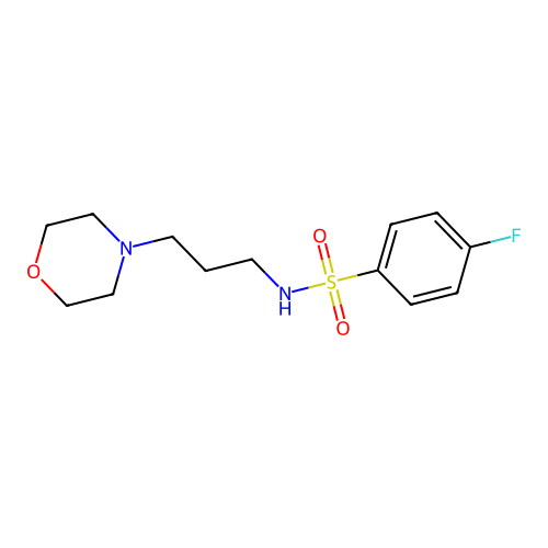 4-fluoro-N-[3-(morpholin-4-yl)propyl]benzenesulfonamide structure