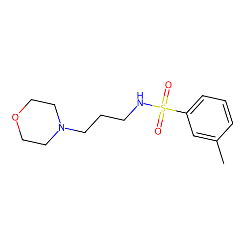 3-methyl-N-(3-morpholin-4-ylpropyl)benzenesulfonamide structure