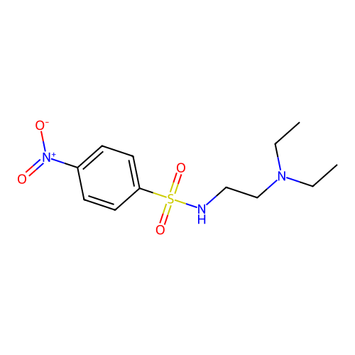 N-[2-(diethylamino)ethyl]-4-nitrobenzenesulfonamide structure