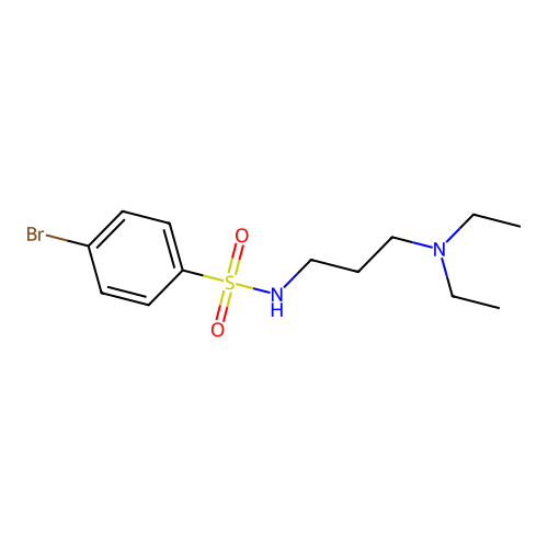 4-bromo-N-[3-(diethylamino)propyl]benzenesulfonamide structure