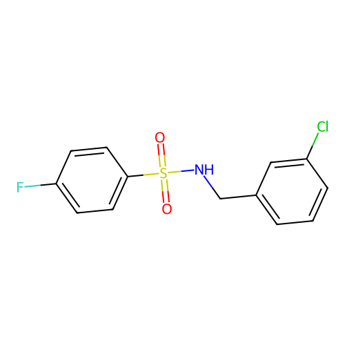 N-[(3-chlorophenyl)methyl]-4-fluorobenzenesulfonamide structure