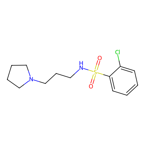 2-Chloro-N-(3-(pyrrolidin-1-yl)propyl)benzenesulfonamide structure