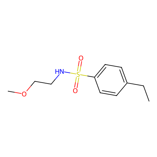 4-ethyl-N-(2-methoxyethyl)benzenesulfonamide structure