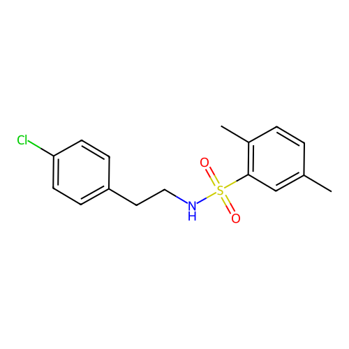 N-[2-(4-chlorophenyl)ethyl]-2,5-dimethylbenzenesulfonamide structure