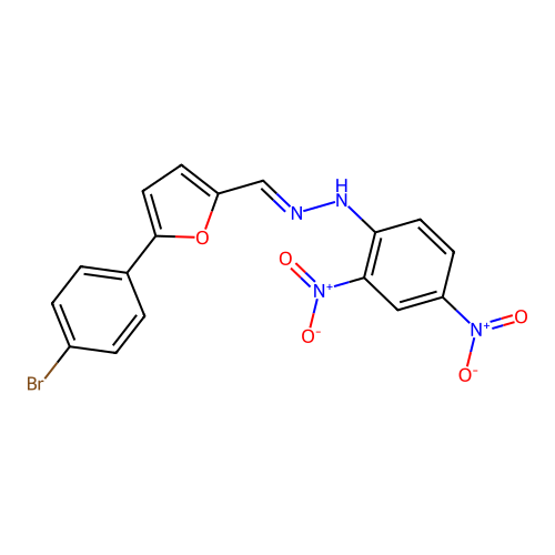1-((5-(4-Bromophenyl)furan-2-yl)methylene)-2-(2,4-dinitrophenyl)hydrazine structure