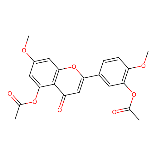 3',5-Dihydroxy-4',7-dimethoxyflavonediacetate structure
