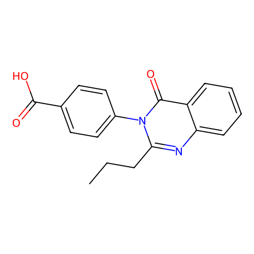4-(4-oxo-2-propylquinazolin-3(4H)-yl)benzoic acid structure