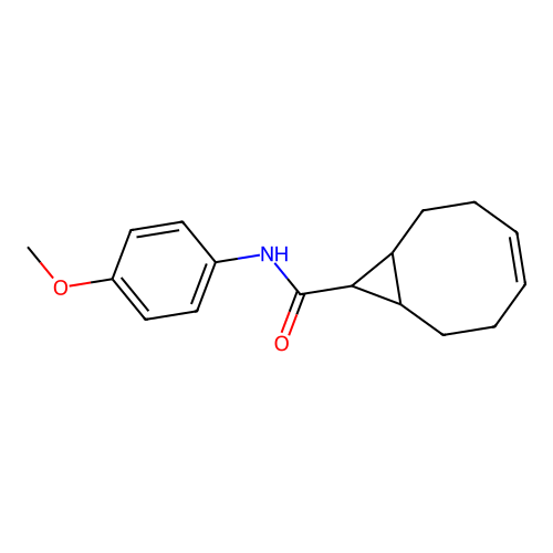 (4Z)-N-(4-methoxyphenyl)bicyclo[6.1.0]non-4-ene-9-carboxamide structure