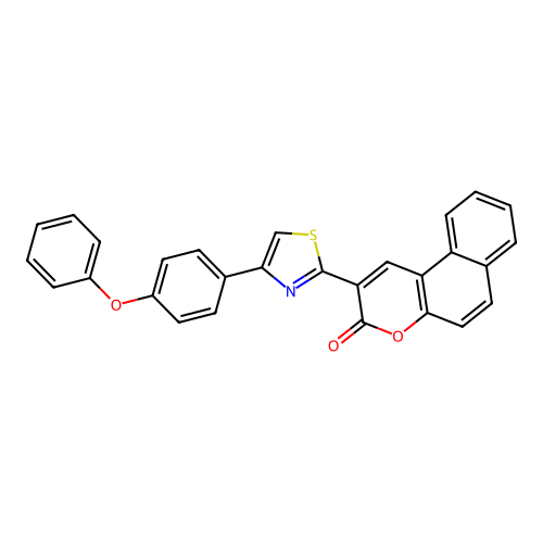 2-[4-(4-phenoxyphenyl)-1,3-thiazol-2-yl]-3H-benzo[f]chromen-3-one structure