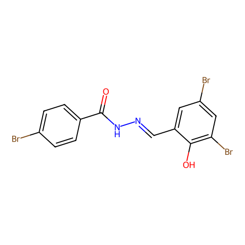 4-Bromo-N'-(3,5-dibromo-2-hydroxybenzylidene)benzohydrazide structure
