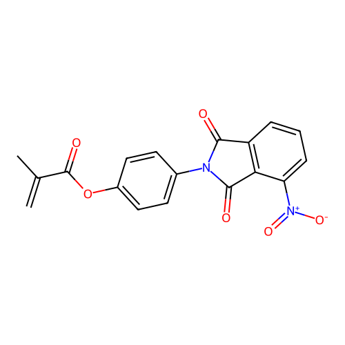 4-(4-nitro-1,3-dioxo-1,3-dihydro-2H-isoindol-2-yl)phenyl 2-methylprop-2-enoate structure