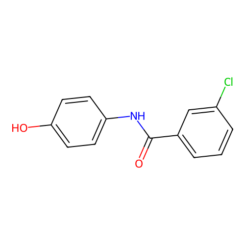 3-chloro-N-(4-hydroxyphenyl)benzamide structure