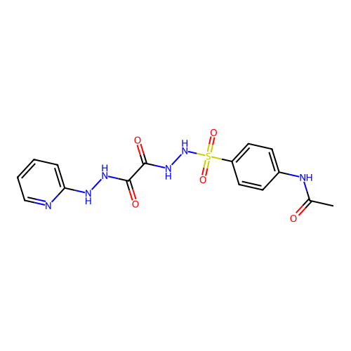 N-[4-[[[2-oxo-2-(2-pyridin-2-ylhydrazinyl)acetyl]amino]sulfamoyl]phenyl]acetamide structure