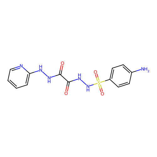 N1''-(2-pyridyl)-N2''-sulfanilyl-oxalohydrazide structure