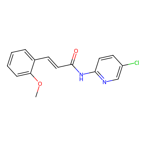(2E)-N-(5-chloropyridin-2-yl)-3-(2-methoxyphenyl)prop-2-enamide structure