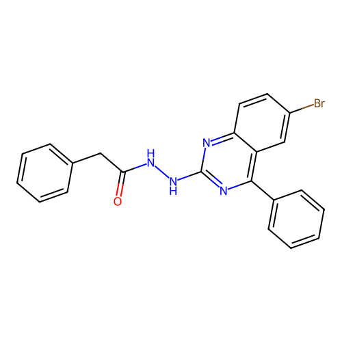 N'-(6-bromo-4-phenylquinazolin-2-yl)-2-phenylacetohydrazide structure