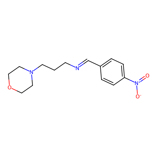 4-[3-({4-Nitrobenzylidene}amino)propyl]morpholine structure