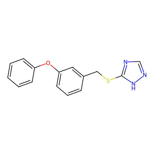 3-[(3-phenoxybenzyl)sulfanyl]-4H-1,2,4-triazole structure