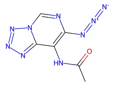 N-(7-azidotetrazolo[1,5-c]pyrimidin-8-yl)acetamide structure