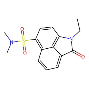 1-ethyl-N,N-dimethyl-2-oxo-1,2-dihydrobenzo[cd]indole-6-sulfonamide structure