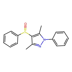 3,5-dimethyl-1-phenyl-4-(phenylsulfinyl)-1H-pyrazole structure