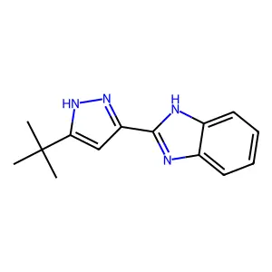 2-(3-(tert-butyl)-1H-pyrazol-5-yl)-1H-benzo[d]imidazole structure