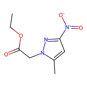 ethyl (5-methyl-3-nitro-1H-pyrazol-1-yl)acetate structure