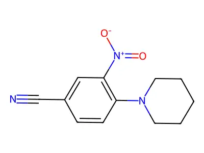 3-Nitro-4-(piperidin-1-yl)benzonitrile structure
