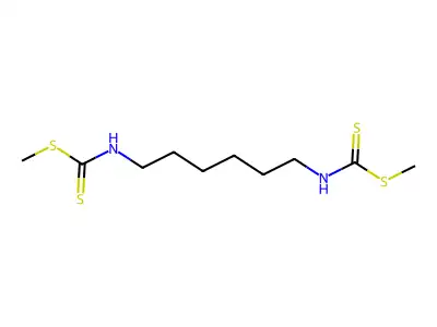 Carbamic acid, hexamethylenebis(dithio-, dimethyl ester structure