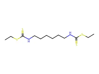 Carbamic acid, hexamethylenebis(dithio-, diethyl ester structure