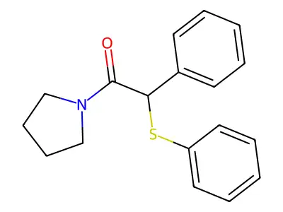 2-Phenyl-2-phenylsulfanyl-1-pyrrolidin-1-ylethanone structure
