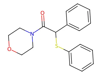 1-Morpholin-4-yl-2-phenyl-2-phenylsulfanylethanone structure