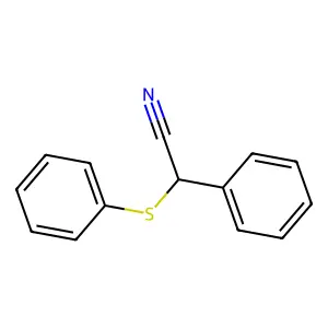 Phenyl(phenylthio)acetonitrile structure