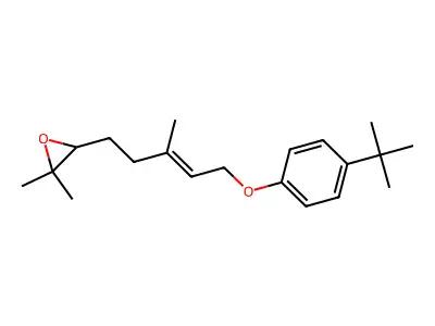 3-[5-(4-Tert-butylphenoxy)-3-methylpent-3-enyl]-2,2-dimethyloxirane structure