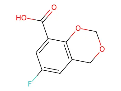 6-fluoro-4H-1,3-benzodioxine-8-carboxylic acid structure