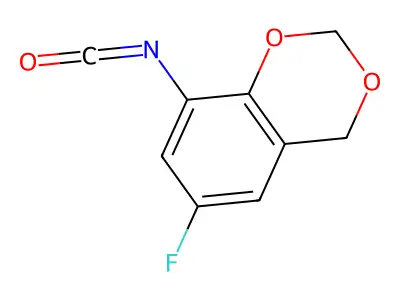 6-Fluoro-8-isocyanato-4H-benzo(1,3)dioxine structure