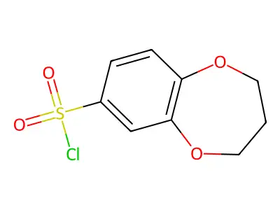 3,4-dihydro-2H-1,5-benzodioxepine-7-sulfonyl chloride structure