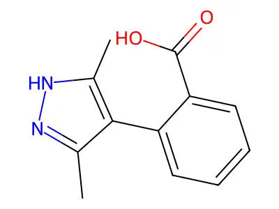 2-(3,5-dimethyl-1H-pyrazol-4-yl)benzoic acid structure