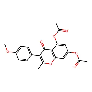[5-Acetyloxy-3-(4-methoxyphenyl)-2-methyl-4-oxochromen-7-yl] acetate structure