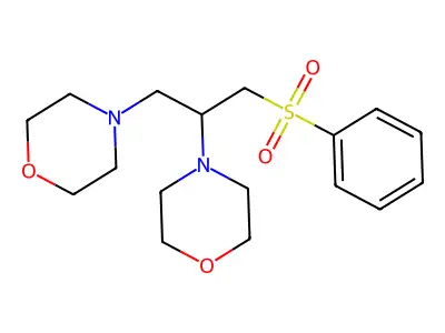 4-[3-(Benzenesulfonyl)-2-morpholin-4-ylpropyl]morpholine structure