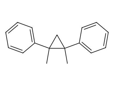 (1,2-Dimethyl-2-phenylcyclopropyl)benzene structure