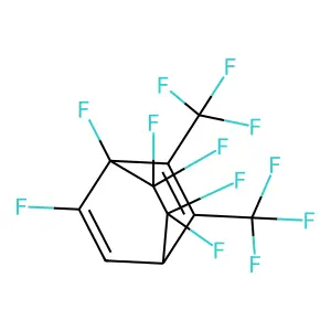 1,6,7,7,8,8-Hexafluoro-2,3-bis(trifluoromethyl)bicyclo[2.2.2]octa-2,5-diene structure