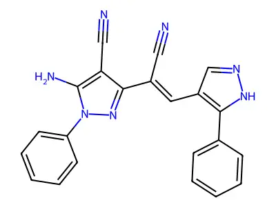Chemical Compound (C22H15N7) structure