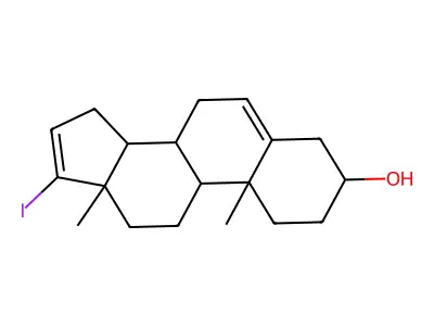 17-iodoandrosta-5,16-dien-3-ol structure