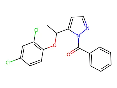 {5-[1-(2,4-dichlorophenoxy)ethyl]-1H-pyrazol-1-yl}(phenyl)methanone structure