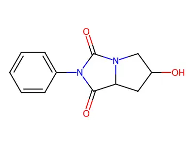 6-hydroxy-2-phenyltetrahydro-1H-pyrrolo[1,2-c]imidazole-1,3(2H)-dione structure