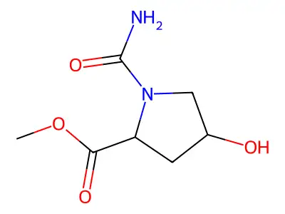 Methyl 1-(aminocarbonyl)-4-hydroxy-2-pyrrolidinecarboxylate structure