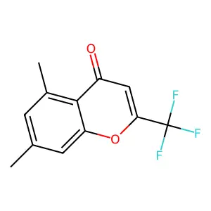 5,7-Dimethyl-2-(trifluoromethyl)chromen-4-one structure