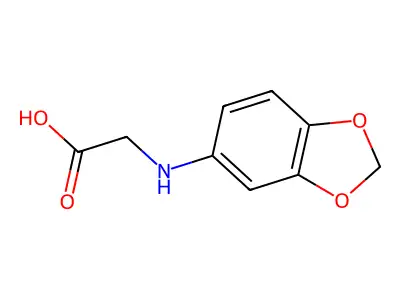(Benzo[1,3]dioxol-5-ylamino)-acetic acid structure